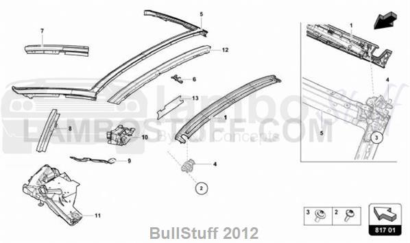 2018 Lamborghini HURACAN LP580-2 SPYDER ENGLAND HINGED WINDOW (817.01.00)